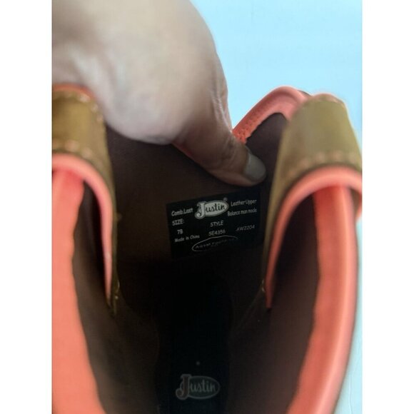 JUSTIN Women’s Trekker 11" Camo Work Boot Size 7B Waterproof Russet Brown SE4356 - Picture 15 of 16